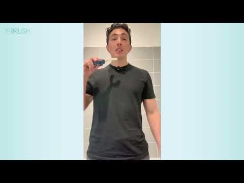 Instruktionsvideo som visar hur Y-Brush eltandborste används steg för steg.